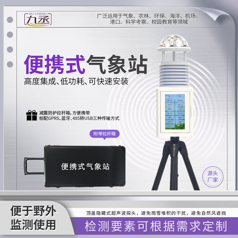 八要素便攜式氣象站實用更便捷! 八要素便攜式氣象站實用更便捷!